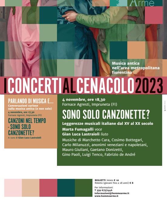 SONO SOLO CANZONETTE? I CONCERTI AL CENACOLO 2023